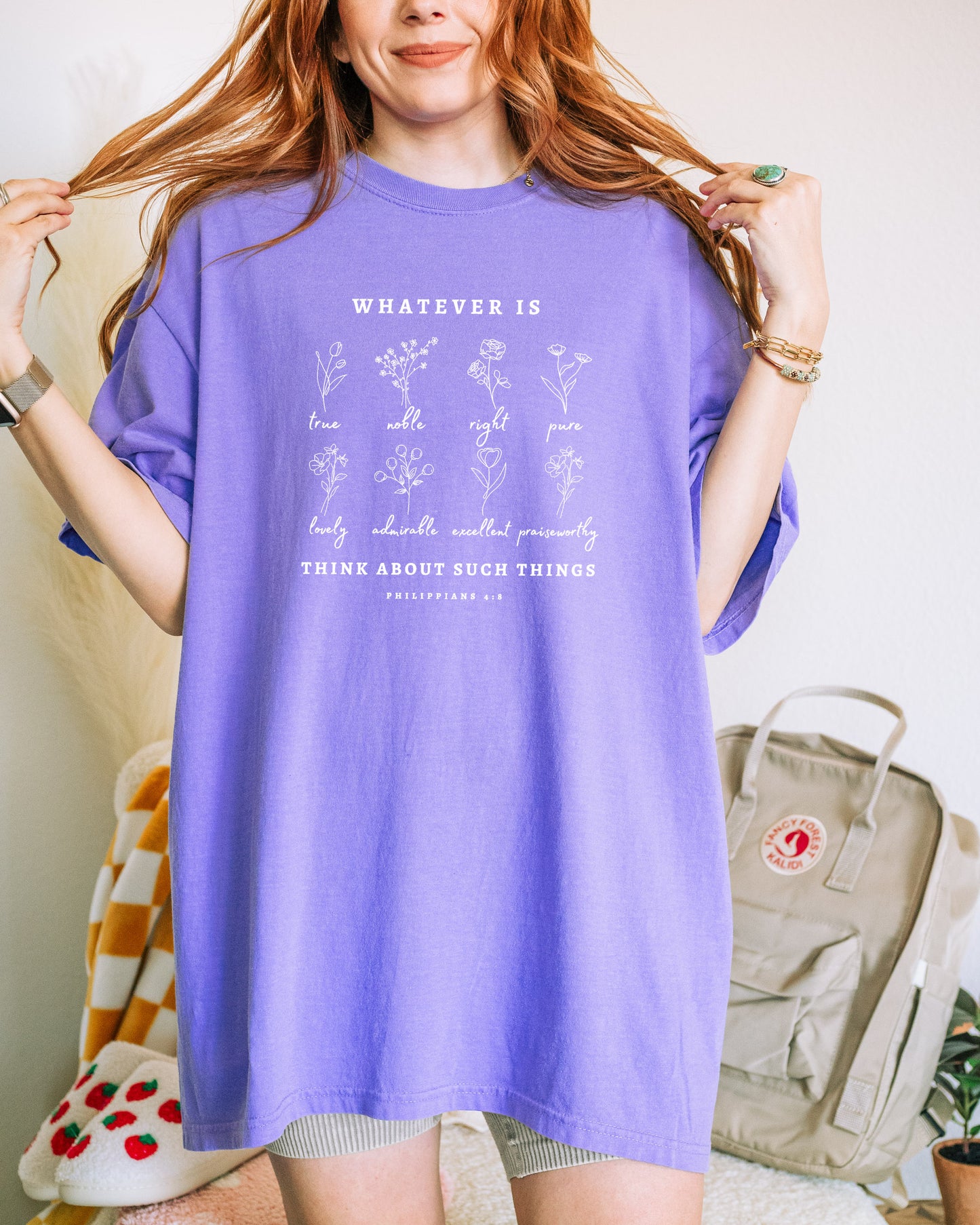 PHILIPPIANS 4:8 WHATEVER IS...THINK ABOUT SUCH THINGS UNISEX TEE