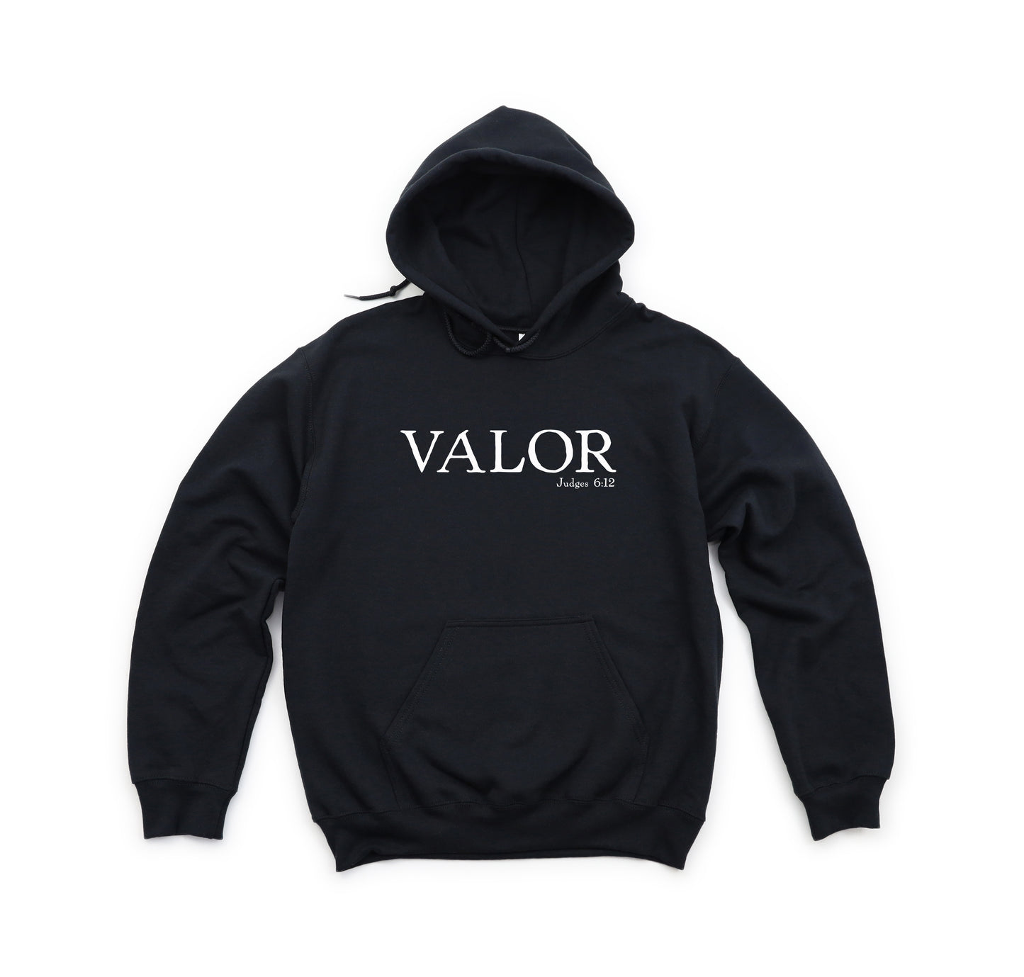 VALOR JUDGES 6:12 UNISEX BLACK HOODIE SWEATSHIRT