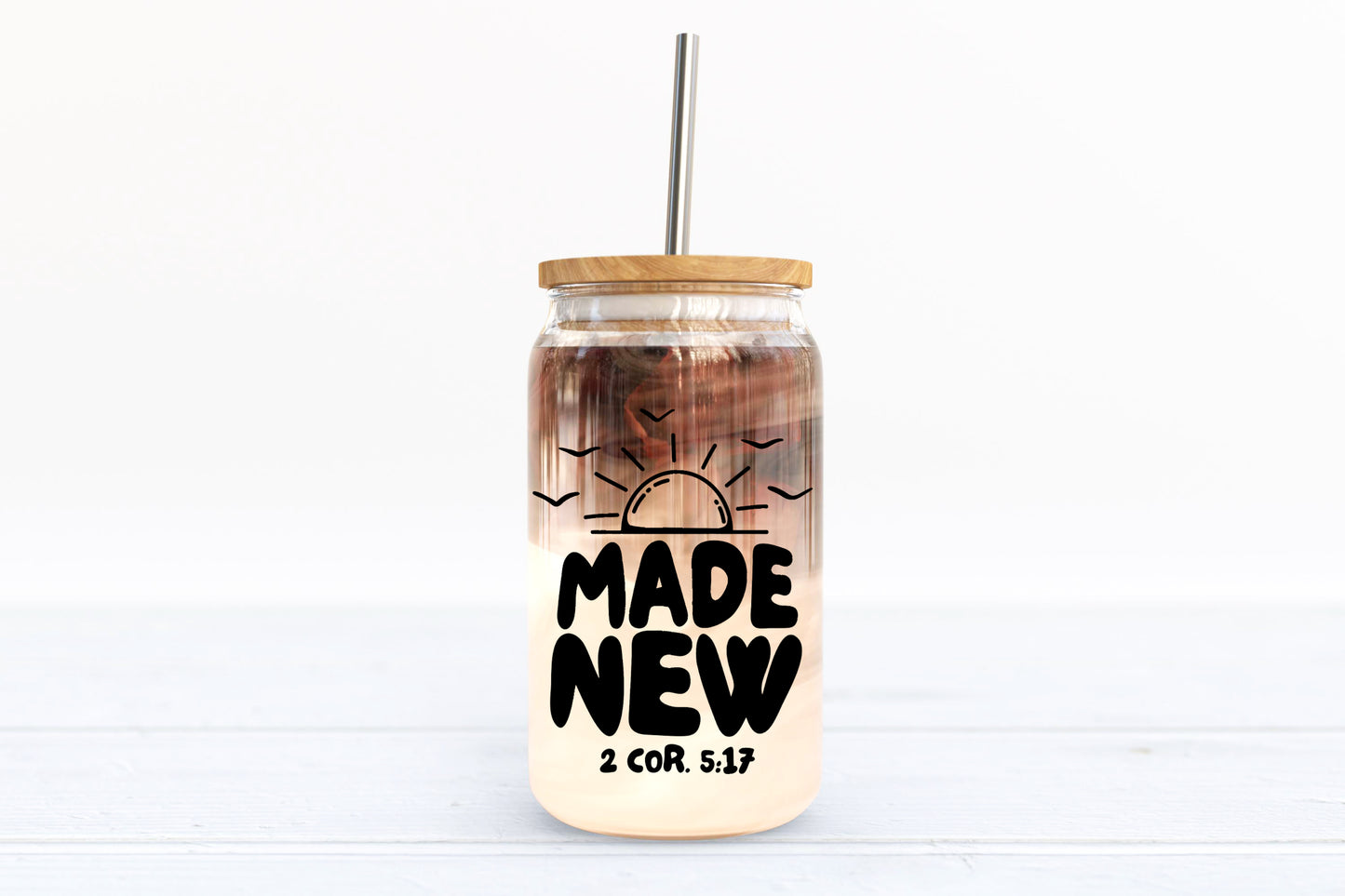 MADE NEW 2 COR. 5:17 GLASS TUMBLER