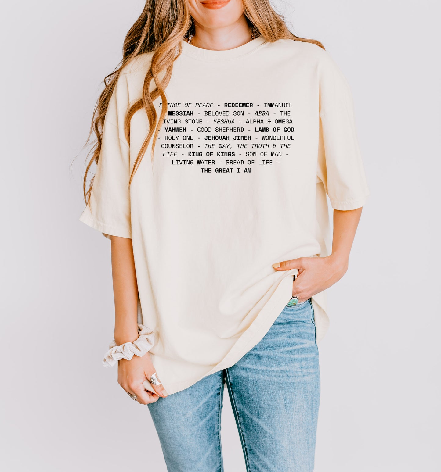 THE MANY NAMES OF JESUS UNISEX TEE