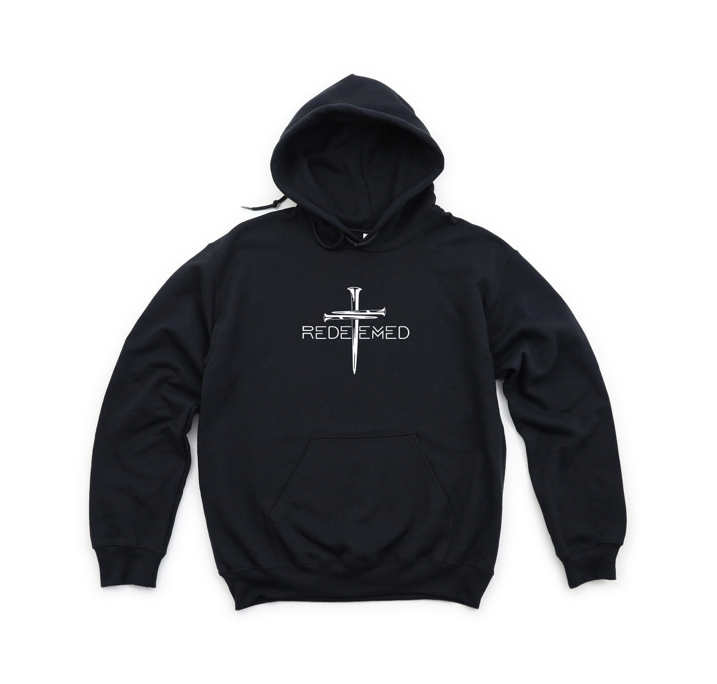 REDEEMED CROSS UNISEX BLACK HOODIE