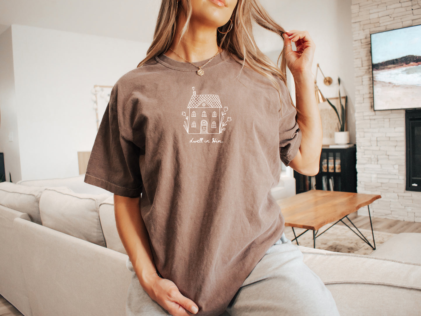 DWELL IN HIM UNISEX TEE