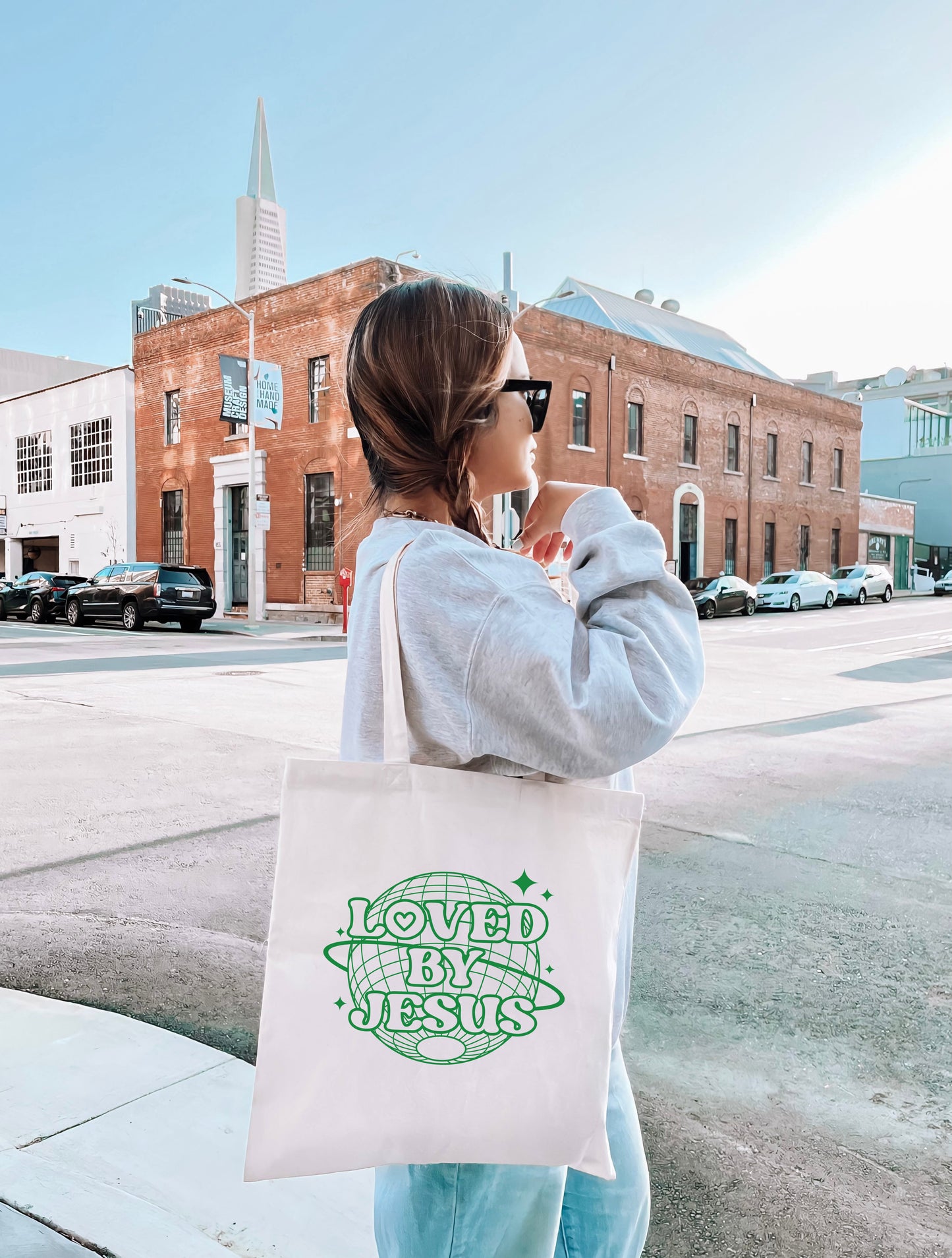 LOVED BY JESUS TOTE BAG