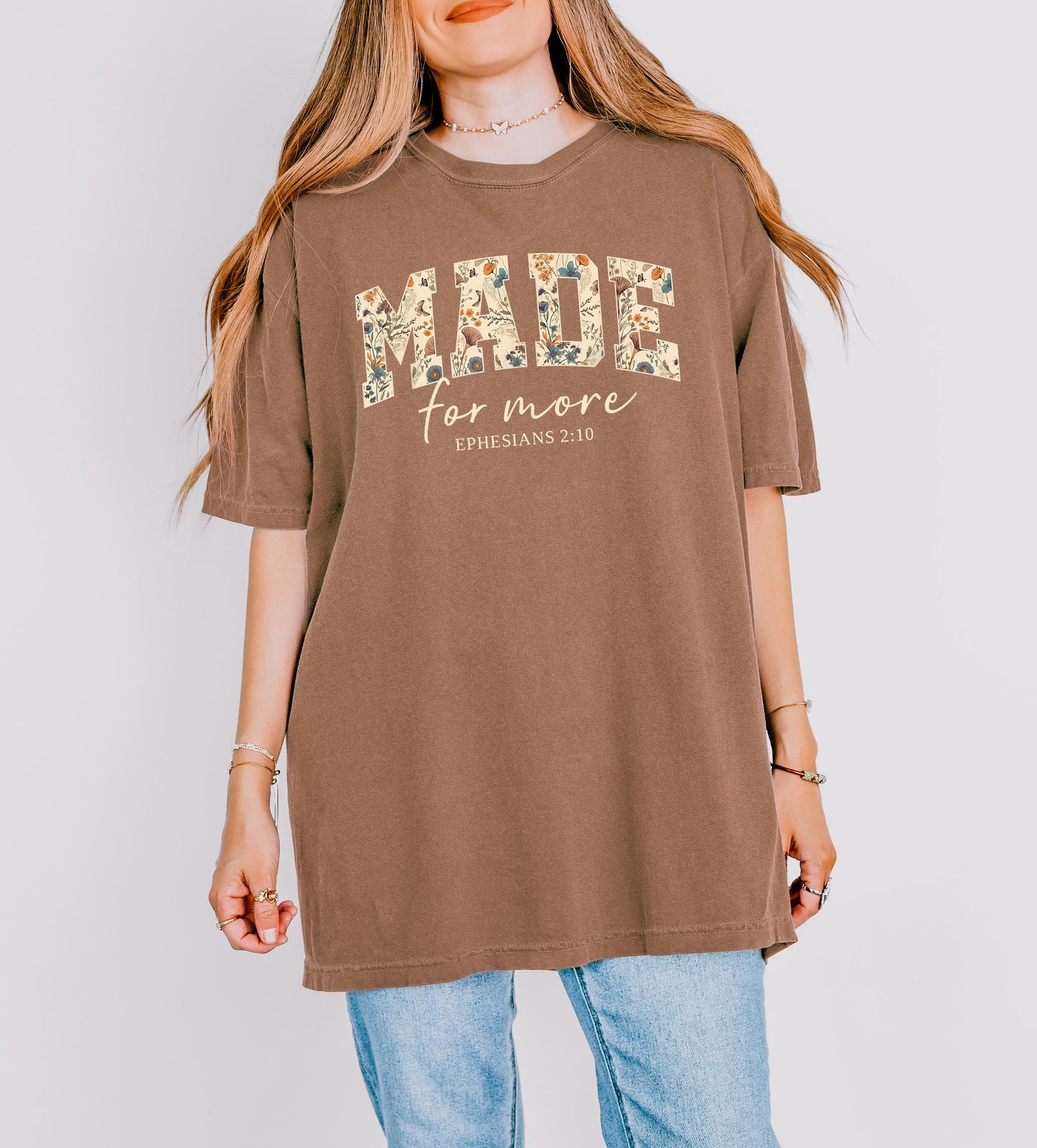 MADE FOR MORE UNISEX TEE - SIZE SMALL IN ESPRESSO