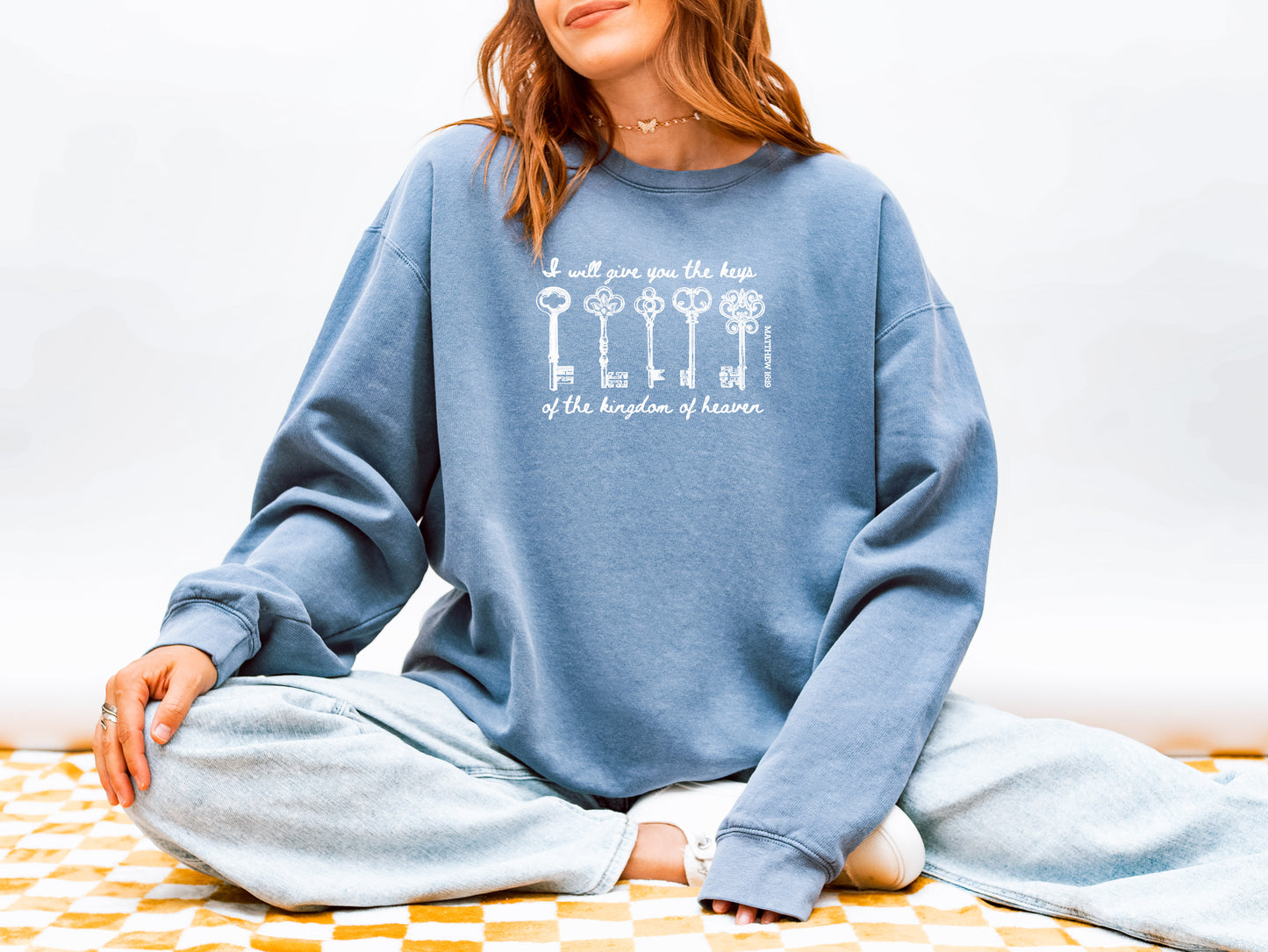 I WILL GIVE YOU THE KEYS OF THE KINGDOM OF HEAVEN UNISEX SWEATSHIRT