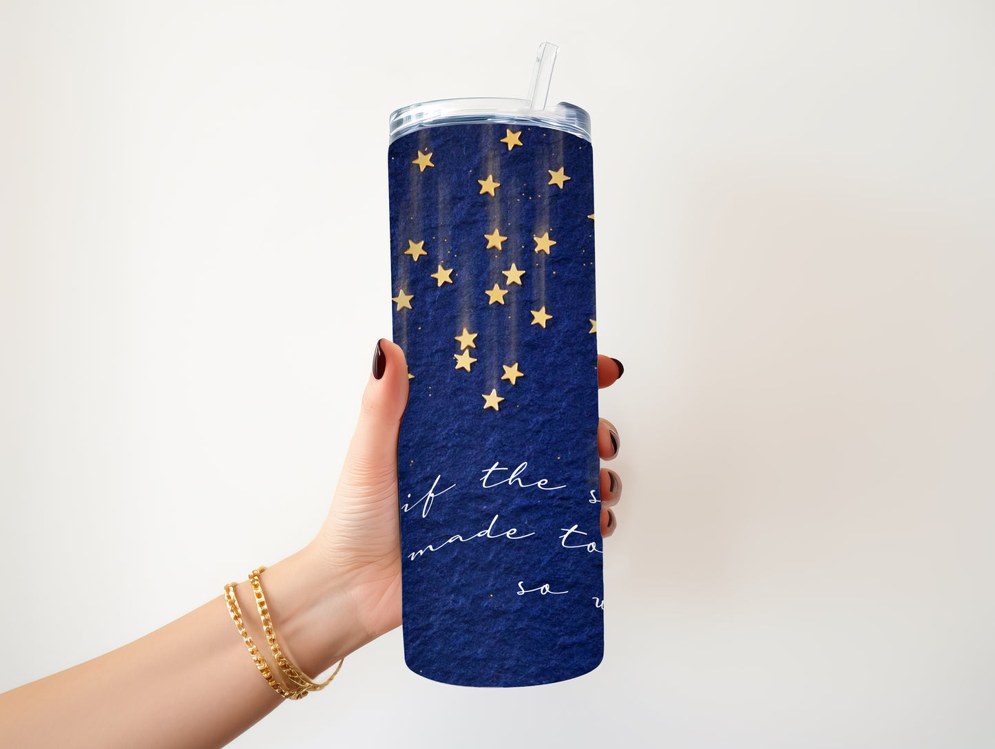 IF THE STARS WERE MADE TO WORSHIP SO WILL I 20 OZ. STAINLESS STEEL SKINNY TUMBLER