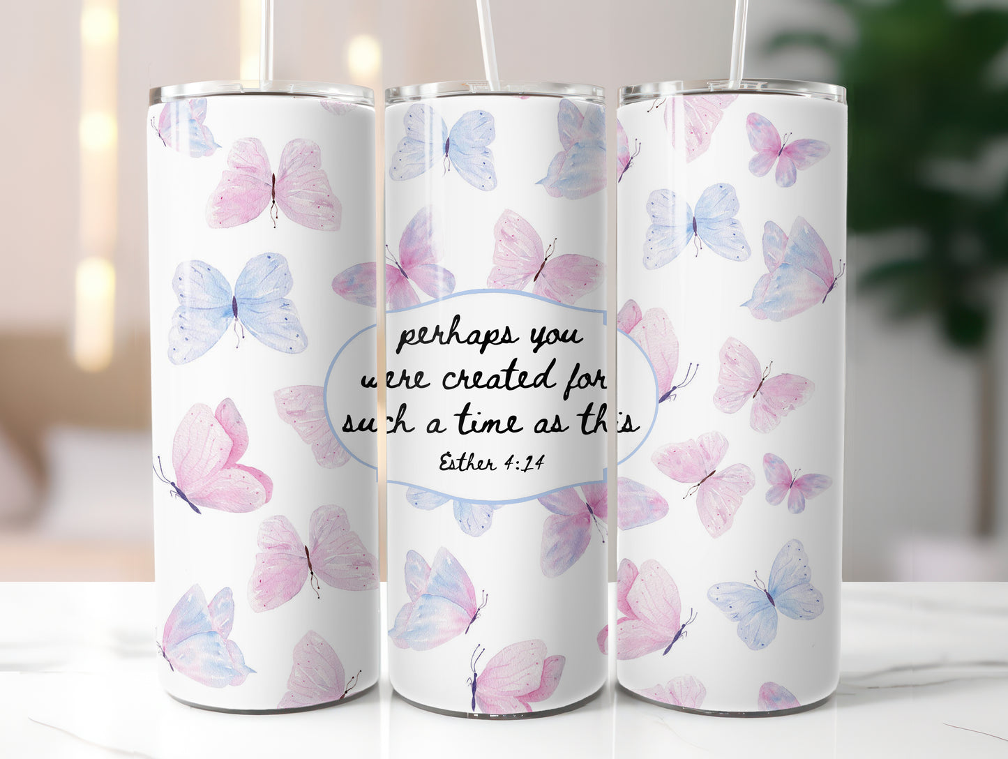 PERHAPS YOU WERE CREATED FOR SUCH A TIME AS THIS 20 OZ. SKINNY STAINLESS STEEL TUMBLER