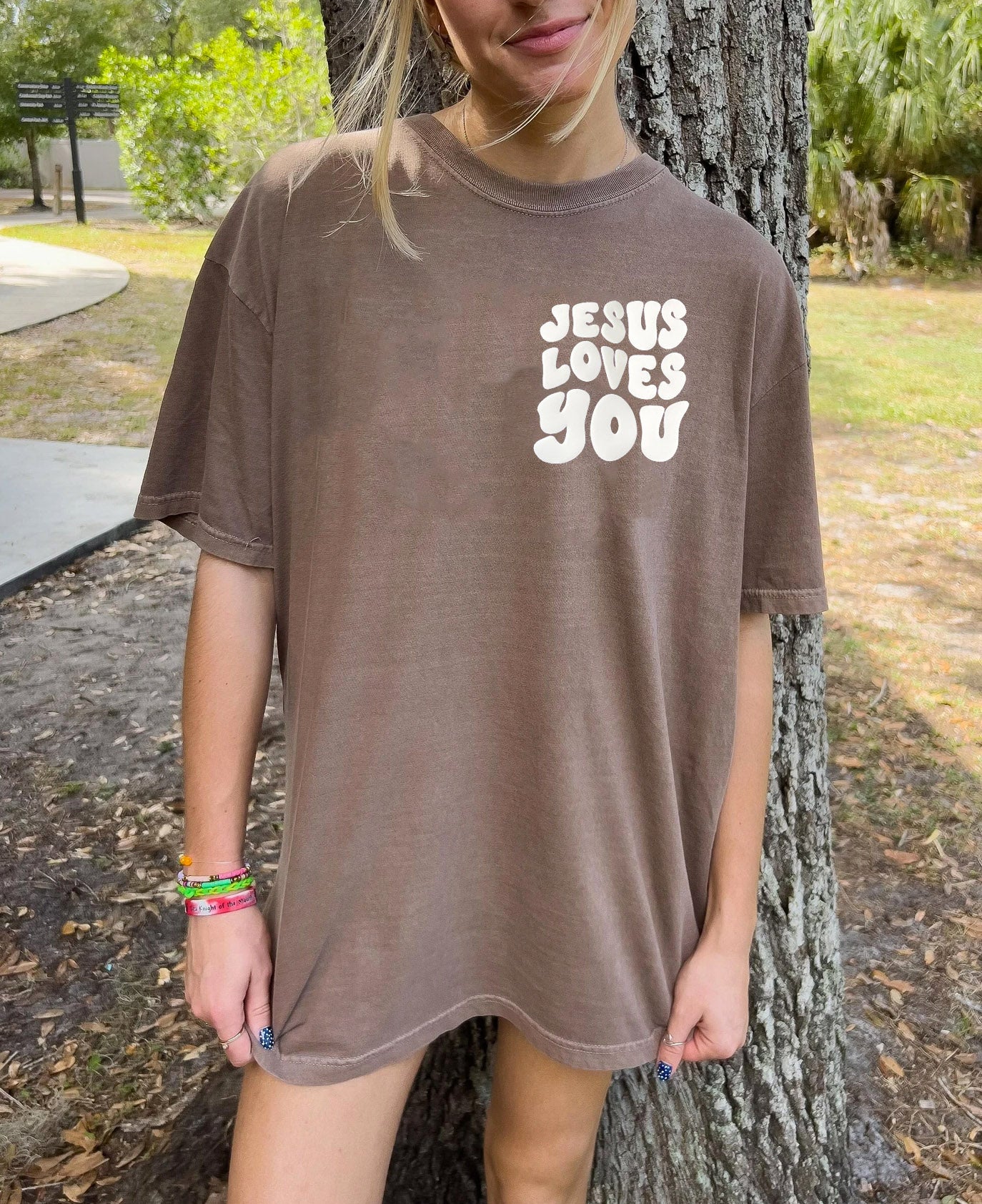 PUFFY JESUS LOVES YOU UNISEX TEE