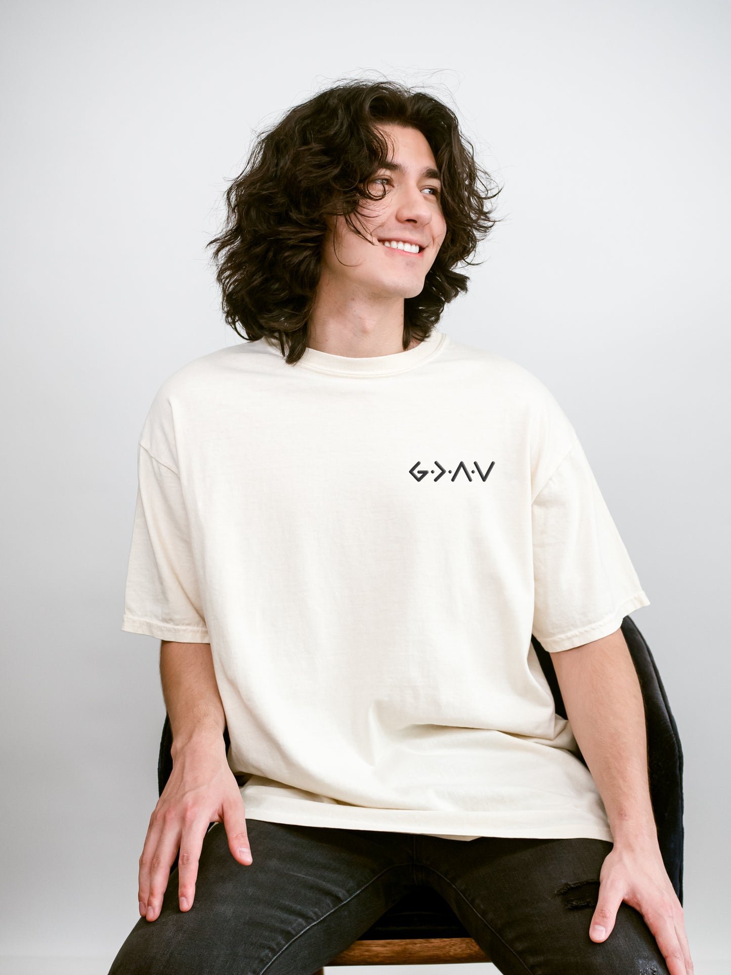 GOD IS GREATER THAN OUR HIGHS AND LOWS UNISEX TEE (PUFFED DESIGN)
