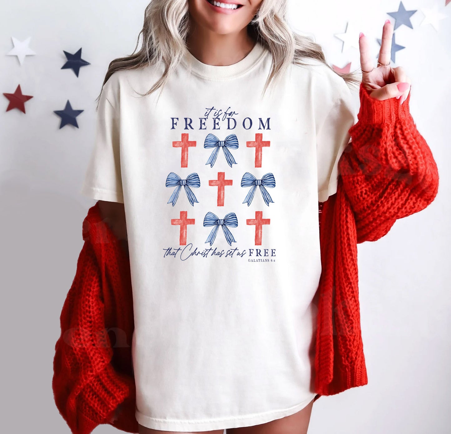 IT IS FOR FREEDOM THAT CHRIST HAS SET US FREE UNISEX TEE