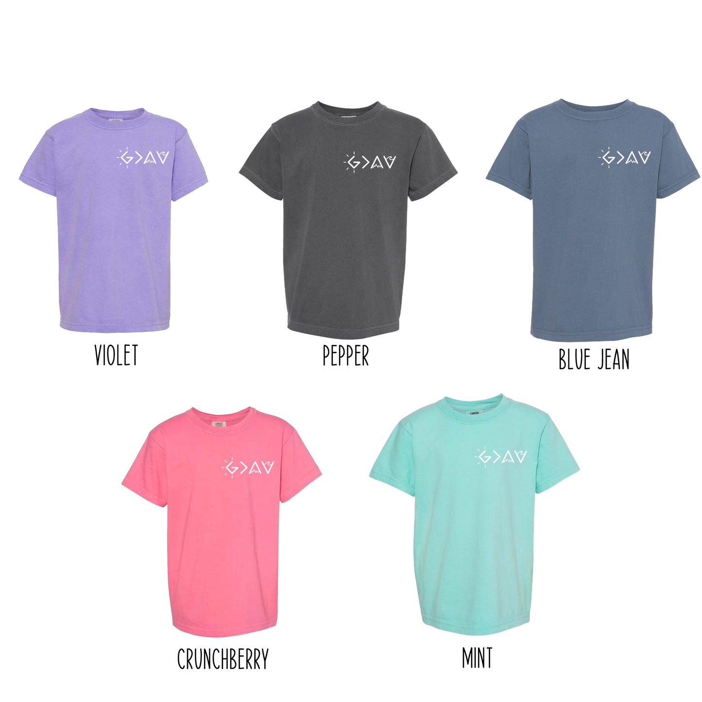 GOD IS GREATER THAN OUR HIGHS AND LOWS YOUTH TEE