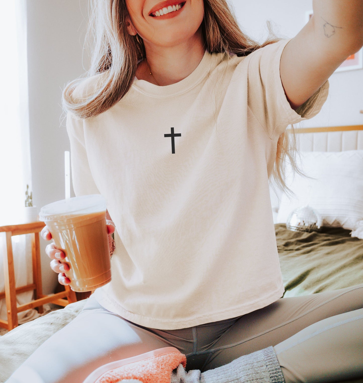 PUFFY SIMPLE CROSS WOMEN'S BOXY TEE