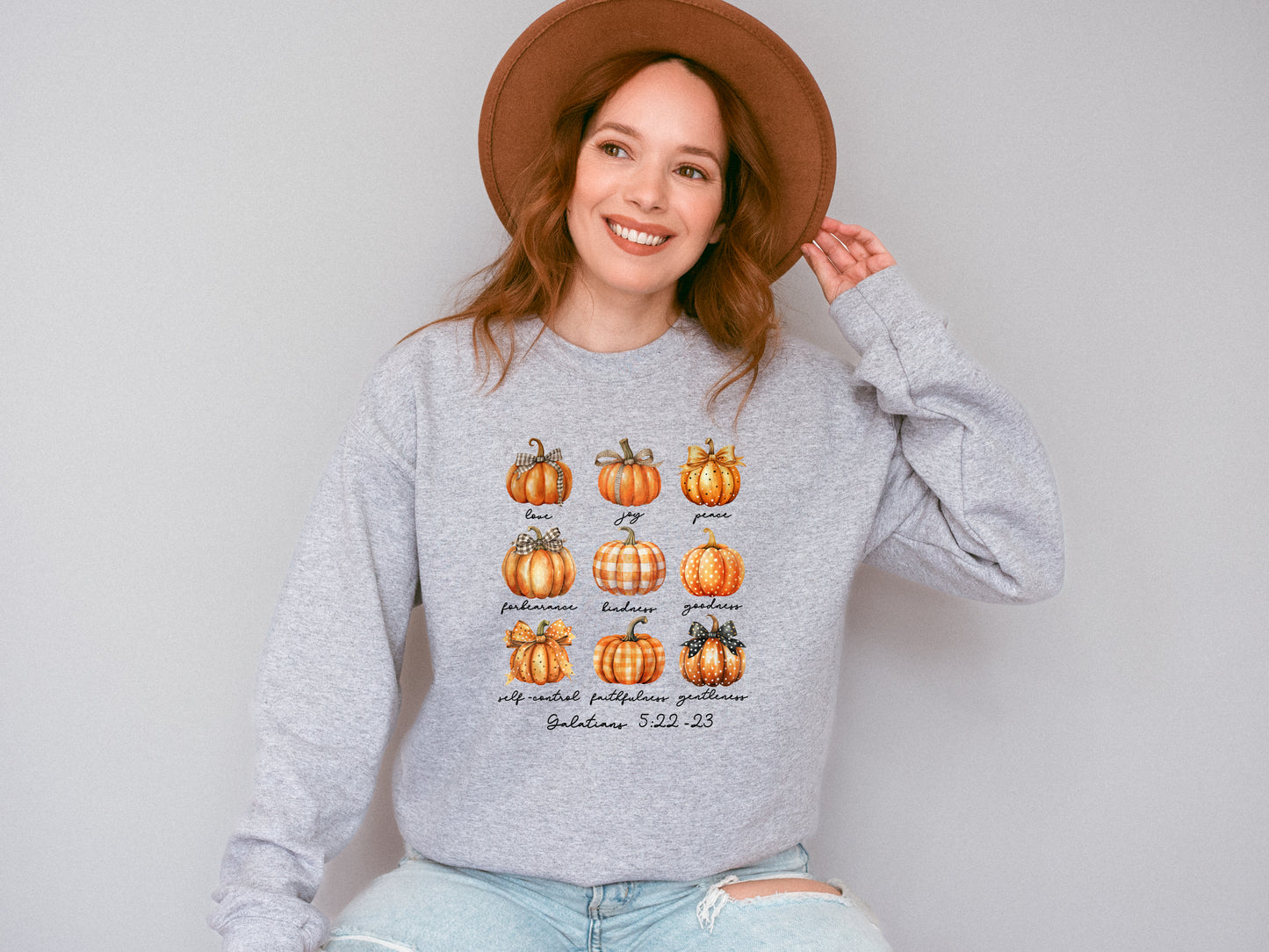 PUMPKIN FRUIT OF THE SPIRIT UNISEX SWEATSHIRT