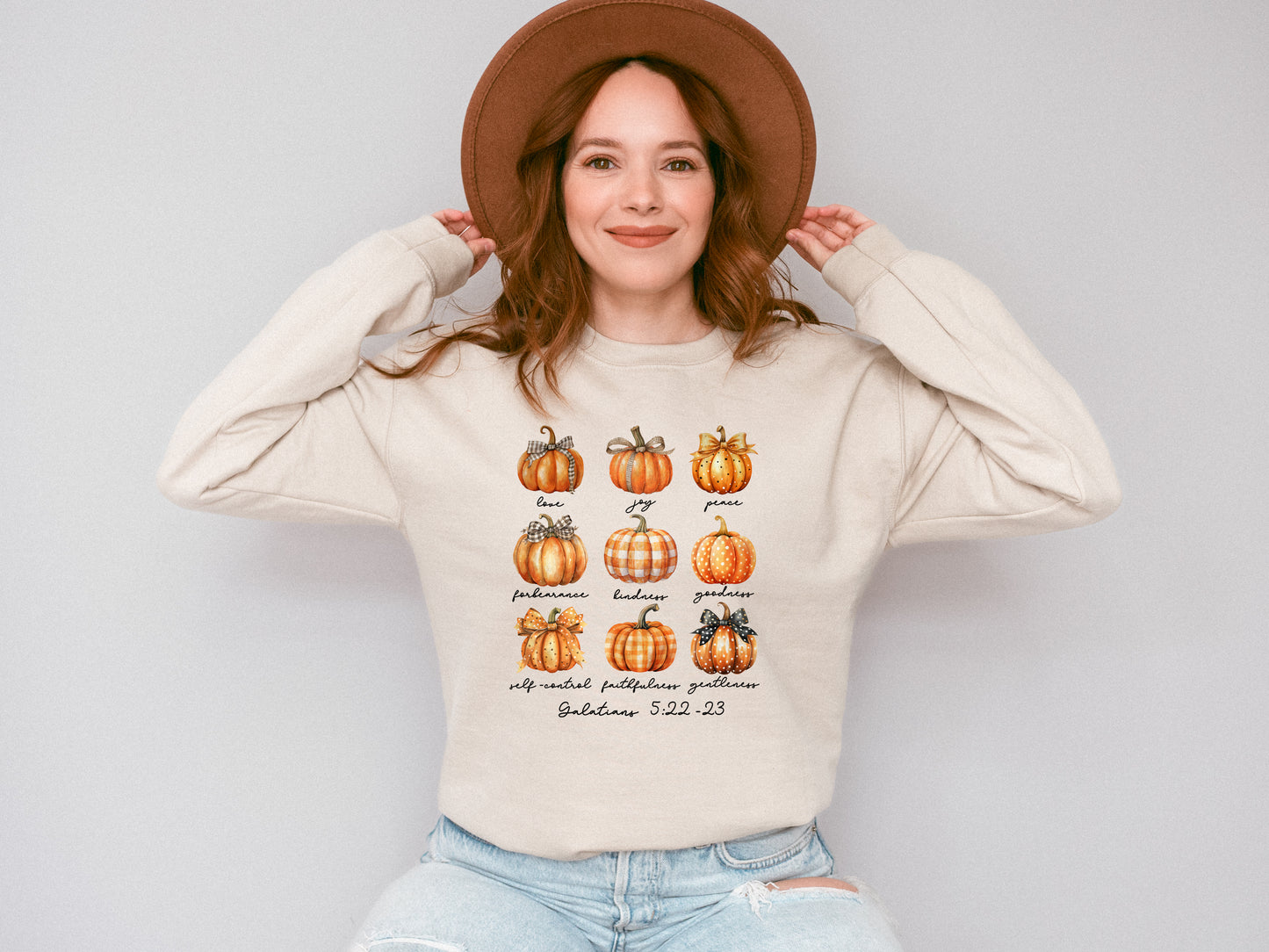 PUMPKIN FRUIT OF THE SPIRIT UNISEX SWEATSHIRT