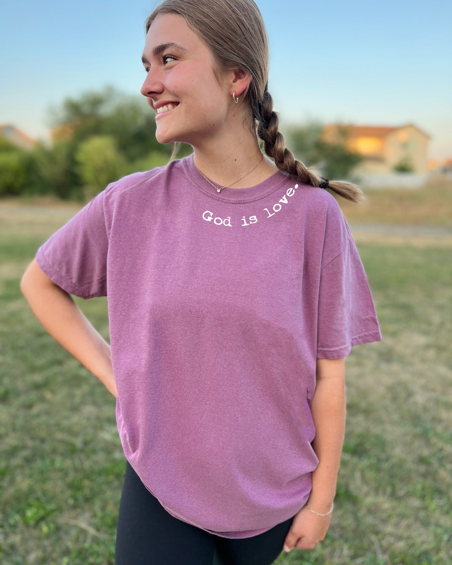 GOD IS LOVE NECK UNISEX TEE