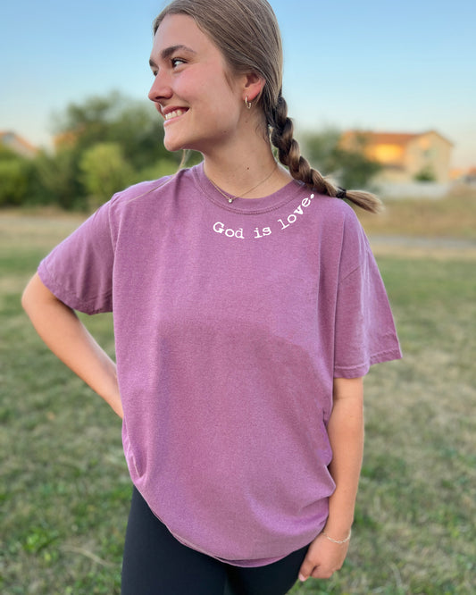 GOD IS LOVE NECK UNISEX TEE