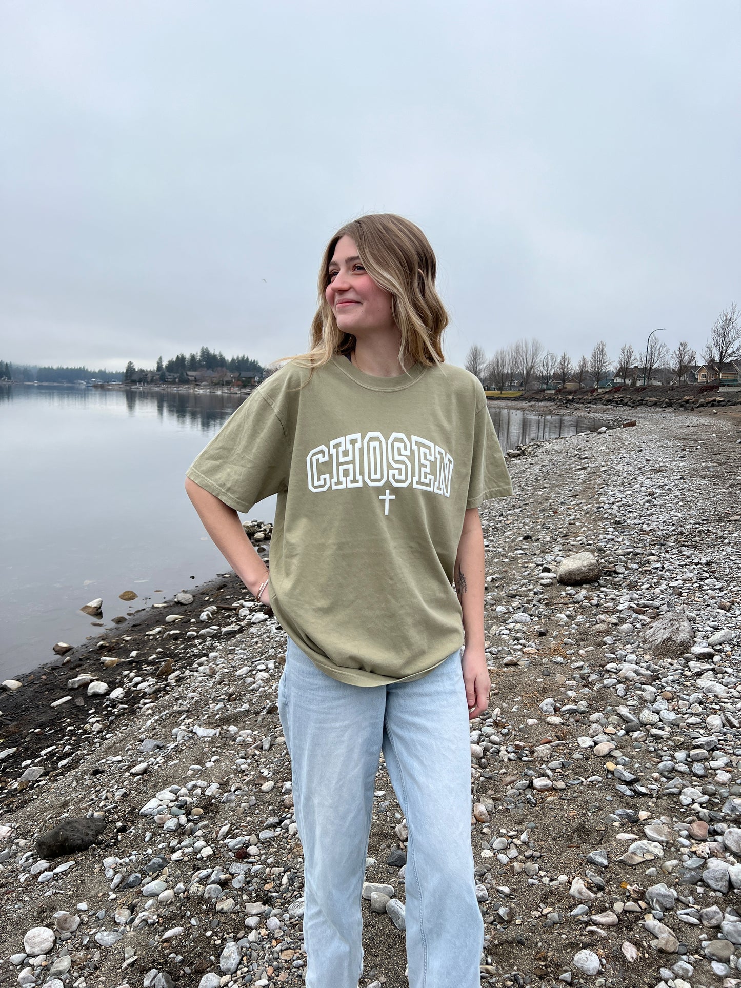 PUFFY CHOSEN WITH CROSS UNISEX TEE