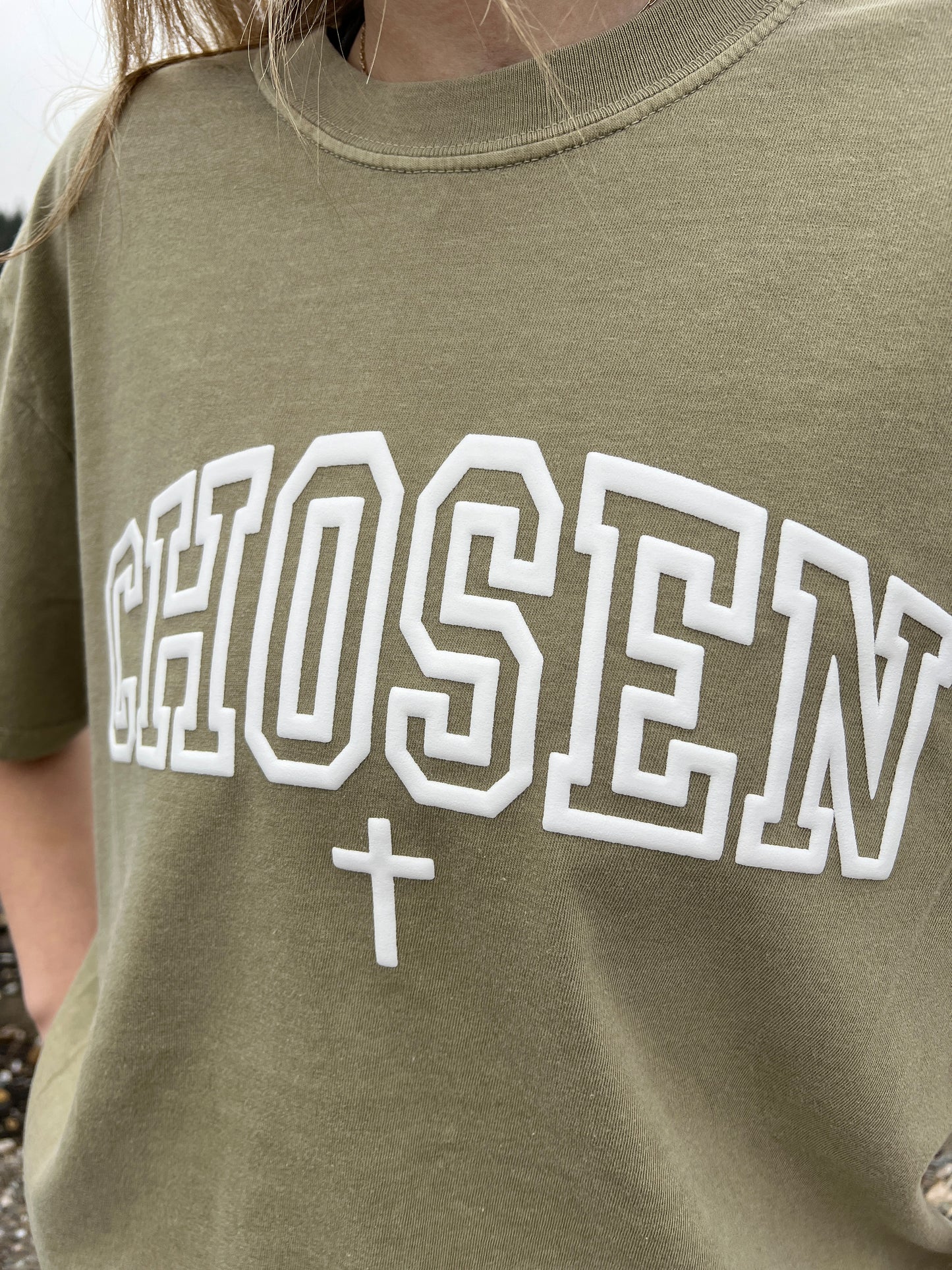 PUFFY CHOSEN WITH CROSS UNISEX TEE