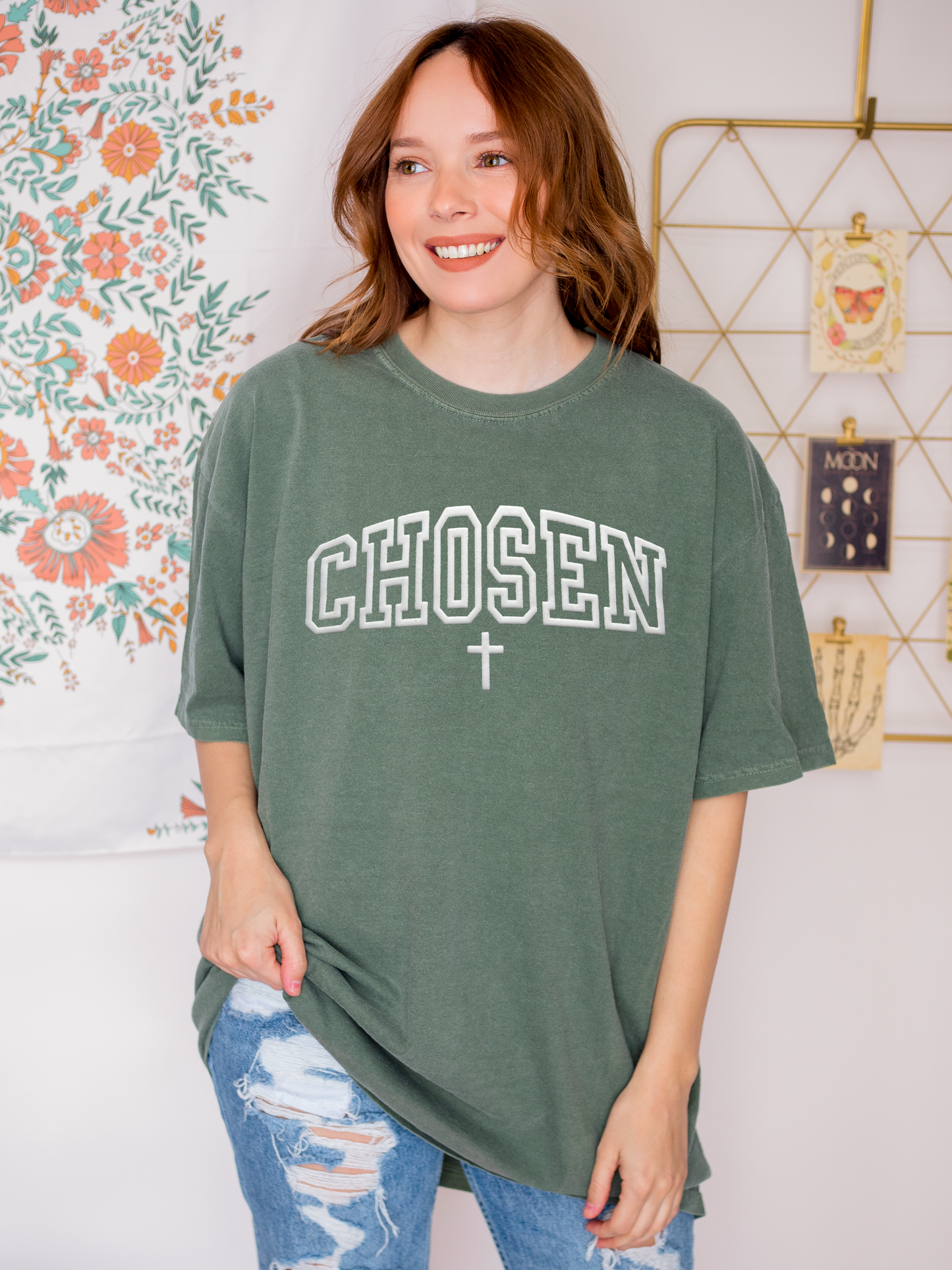 PUFFY CHOSEN WITH CROSS UNISEX TEE