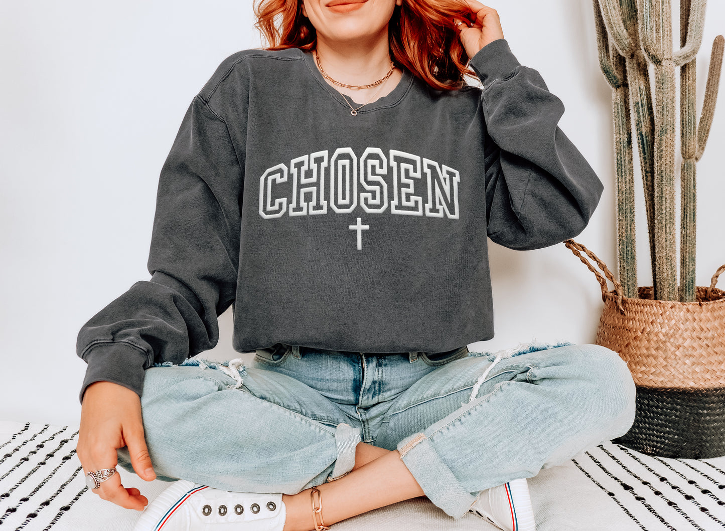 PUFFY CHOSEN UNISEX SWEATSHIRT - SIZE SMALL IN PEPPER