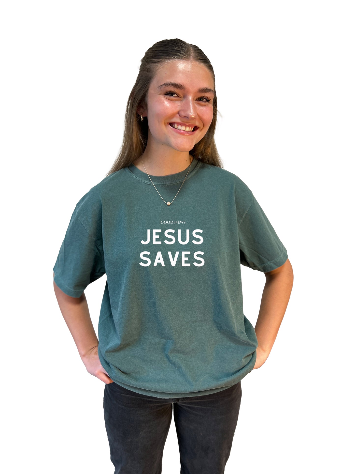 GOOD NEWS JESUS SAVES UNISEX TEE