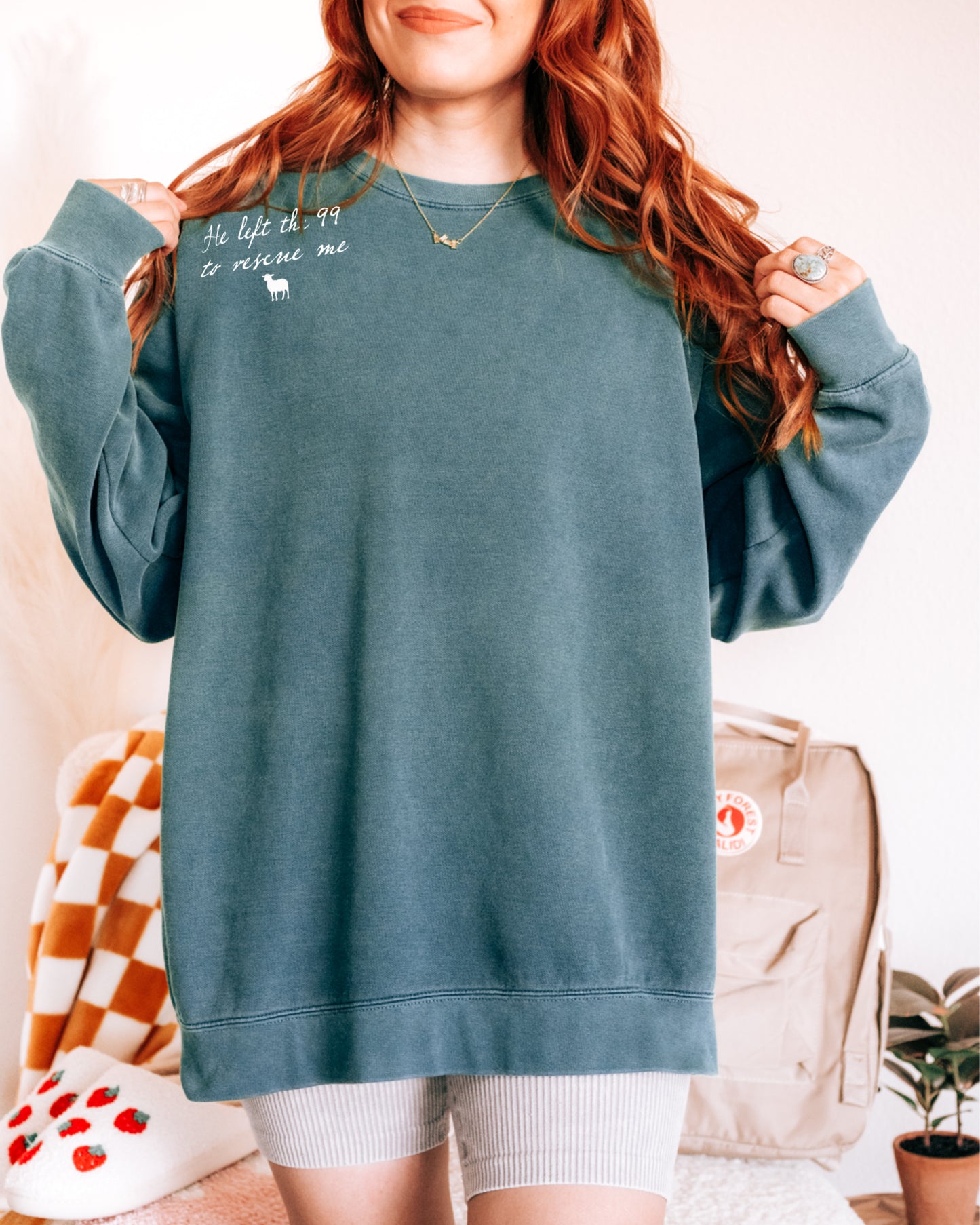 HE LEFT THE 99 TO RESCUE ME UNISEX SWEATSHIRT