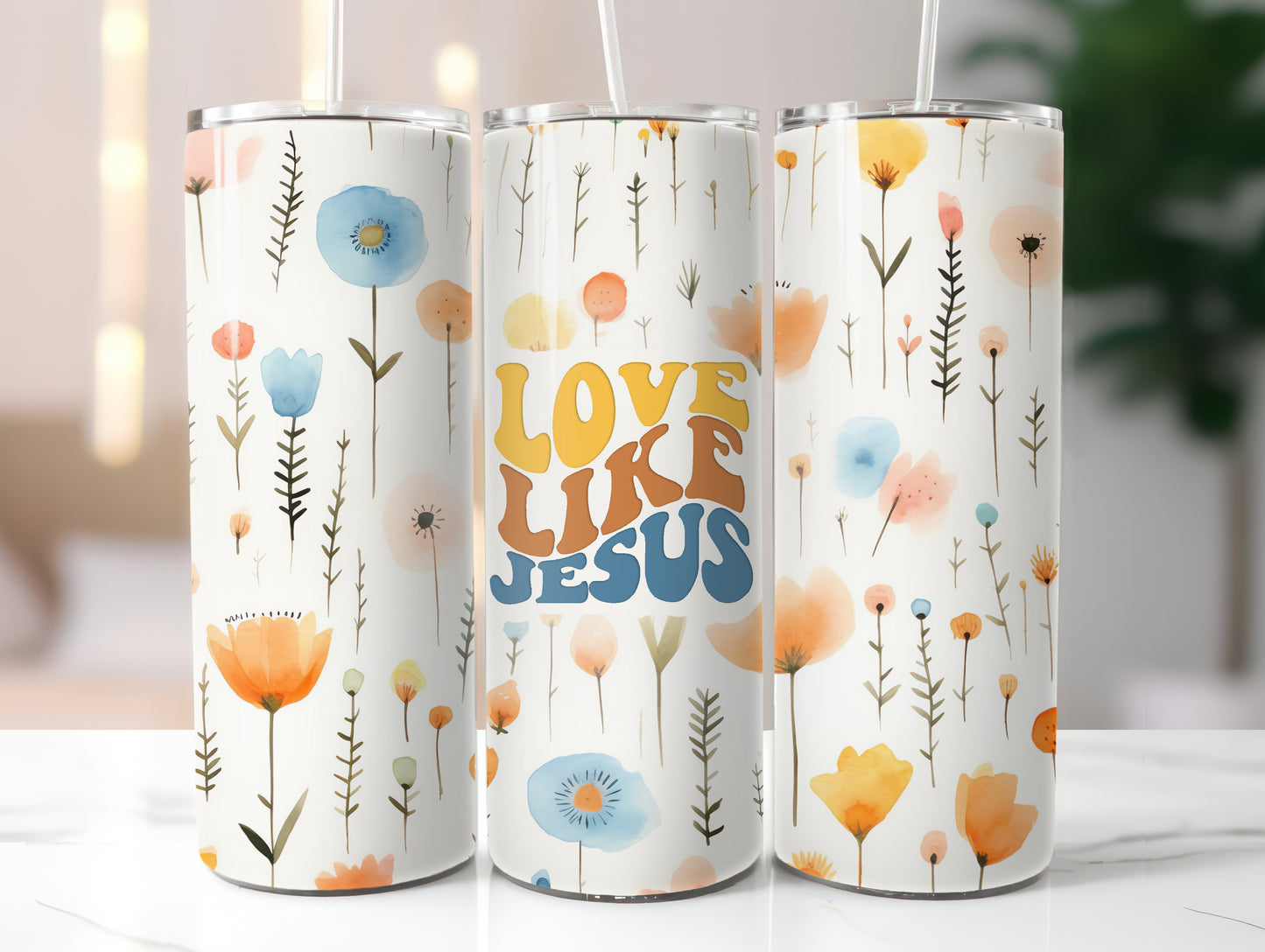 LOVE LIKE JESUS 20 OZ. SKINNY STAINLESS STEEL TUMBLER