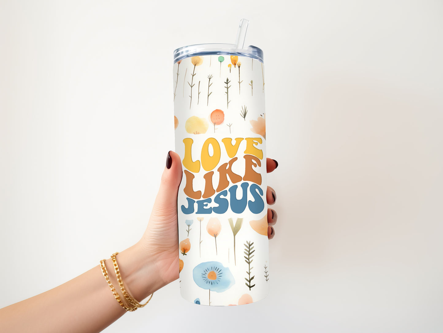 LOVE LIKE JESUS 20 OZ. SKINNY STAINLESS STEEL TUMBLER
