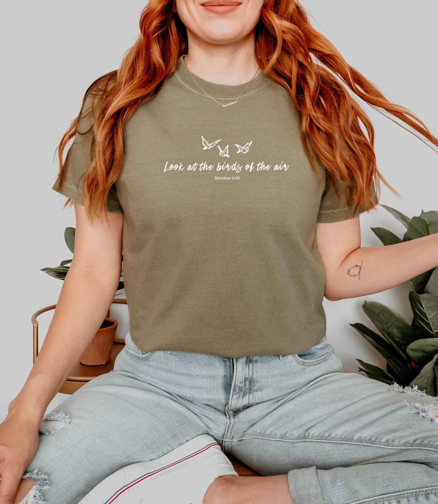 LOOK AT THE BIRDS OF THE AIR UNISEX TEE