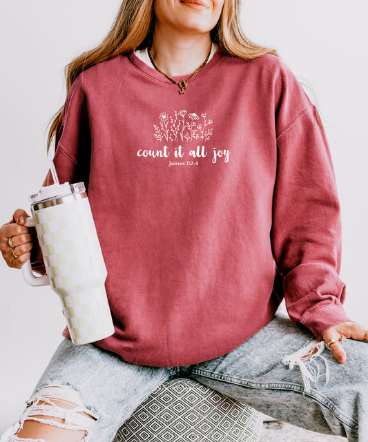 COUNT IT ALL JOY UNISEX SWEATSHIRT