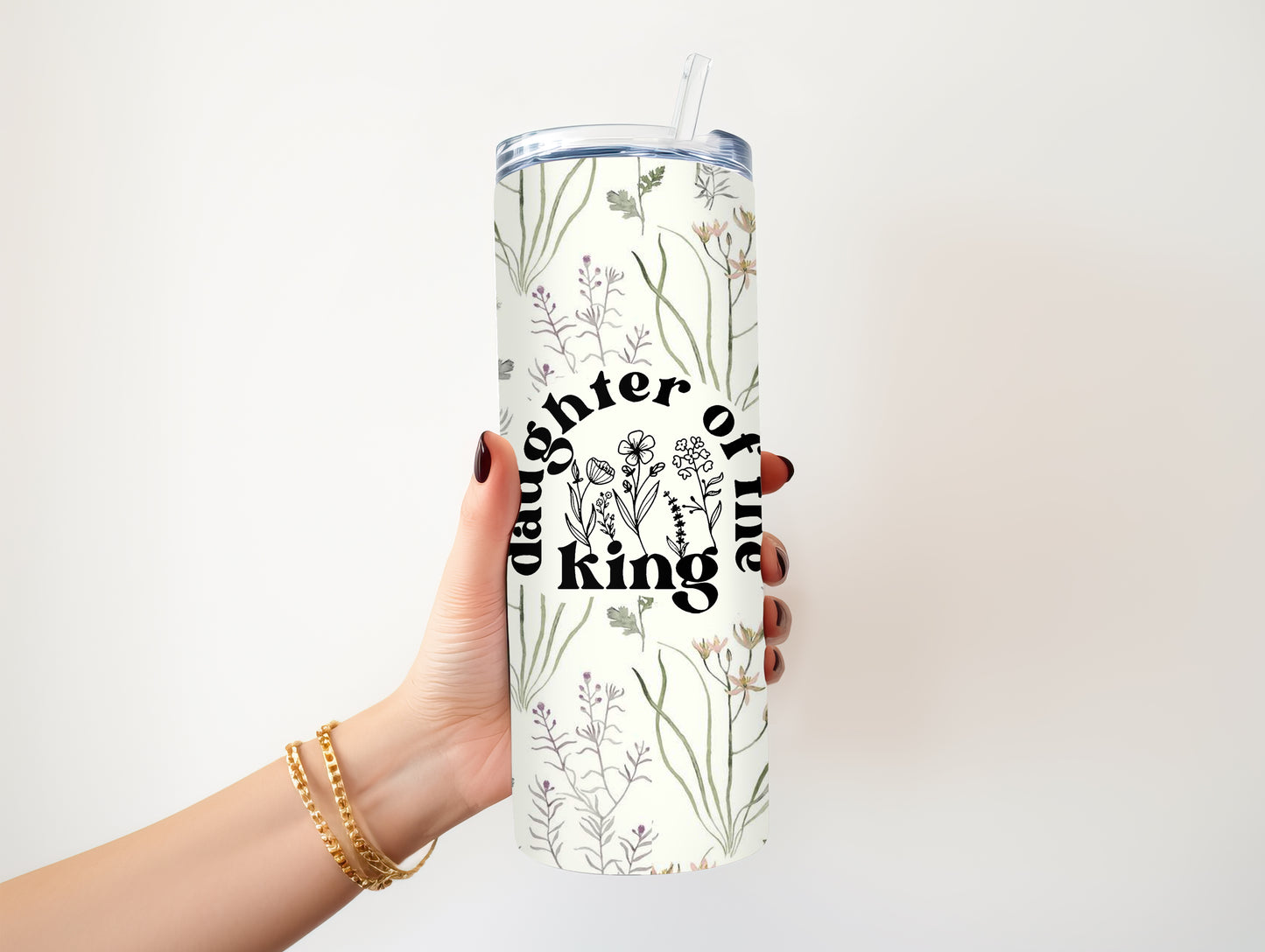 DAUGHTER OF THE KING 20 OZ. SKINNY STAINLESS STEEL TUMBLER