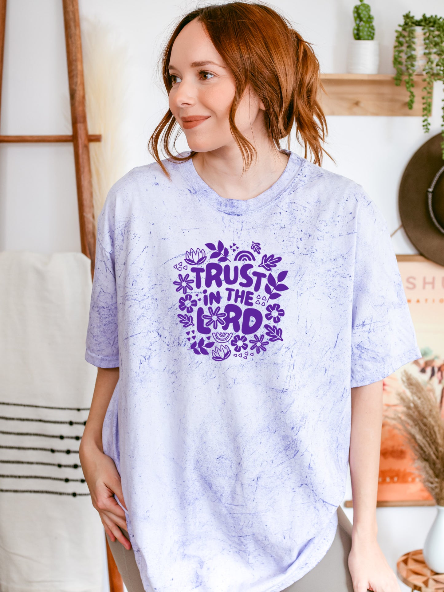 TRUST IN THE LORD UNISEX TEE IN AMETHYST