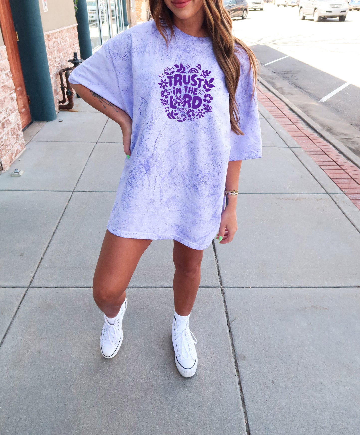 TRUST IN THE LORD UNISEX TEE IN AMETHYST