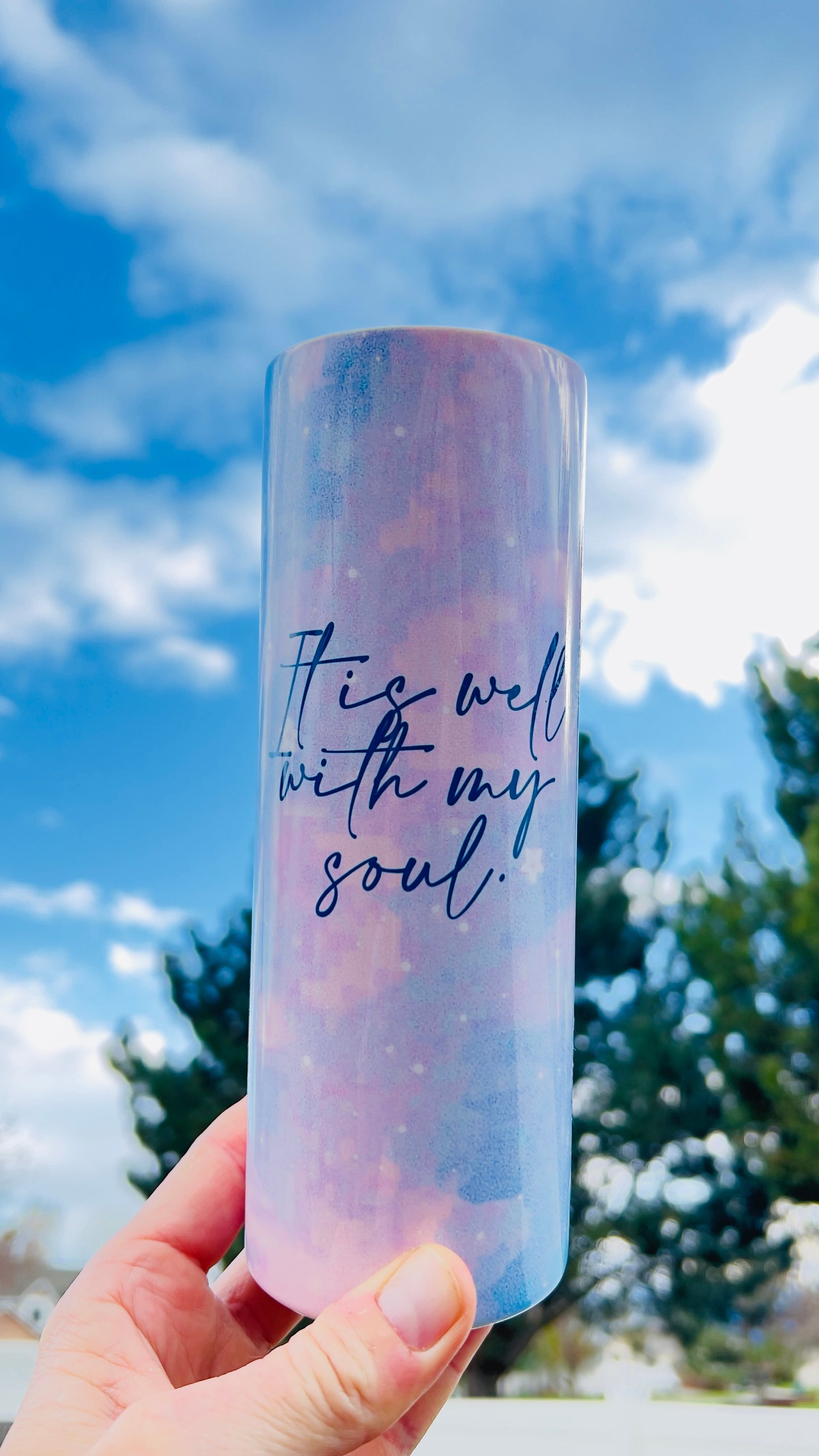 IT IS WELL WITH MY SOUL 20 OZ. STAINLESS STEEL SKINNY TUMBLER