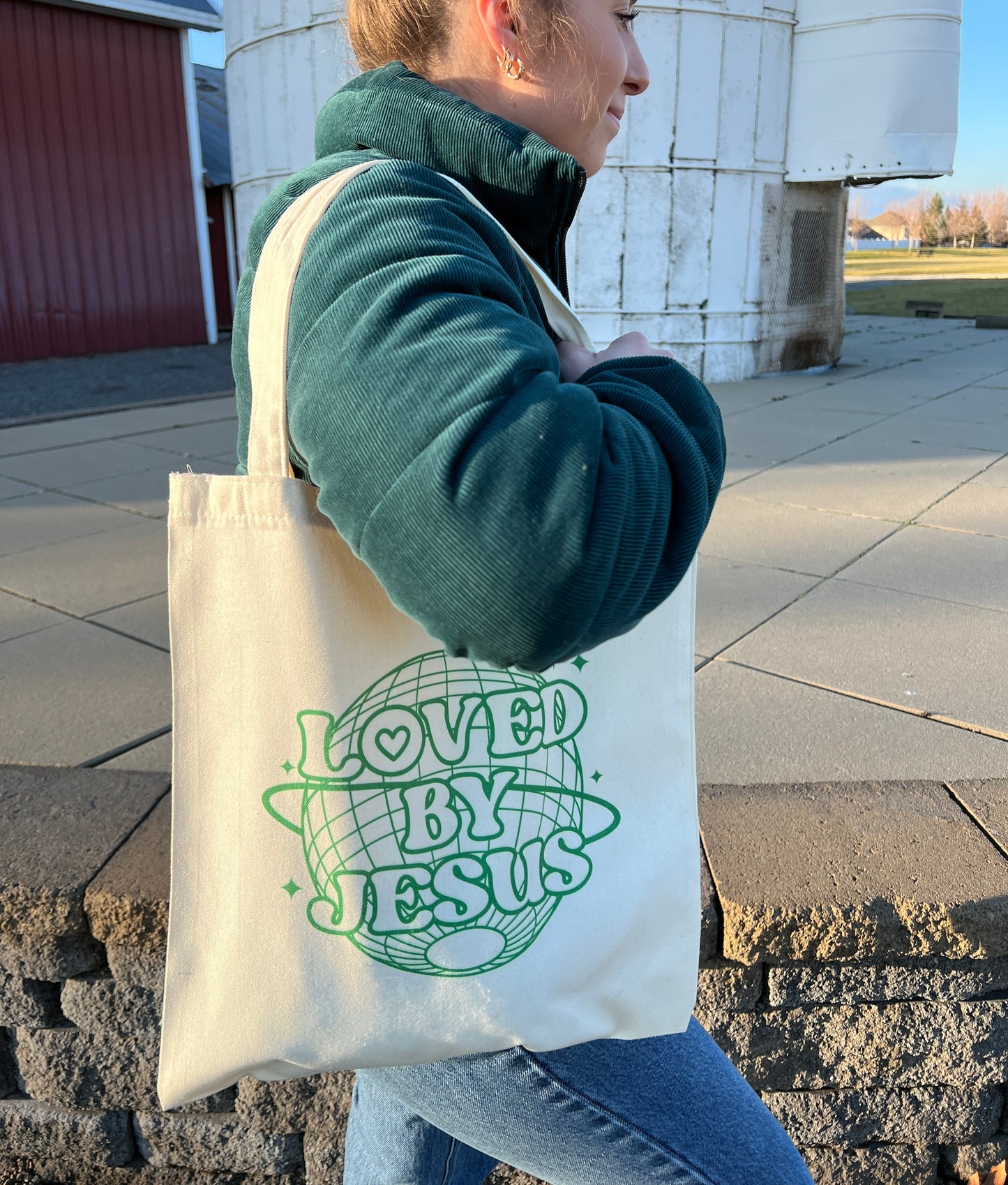 LOVED BY JESUS TOTE BAG