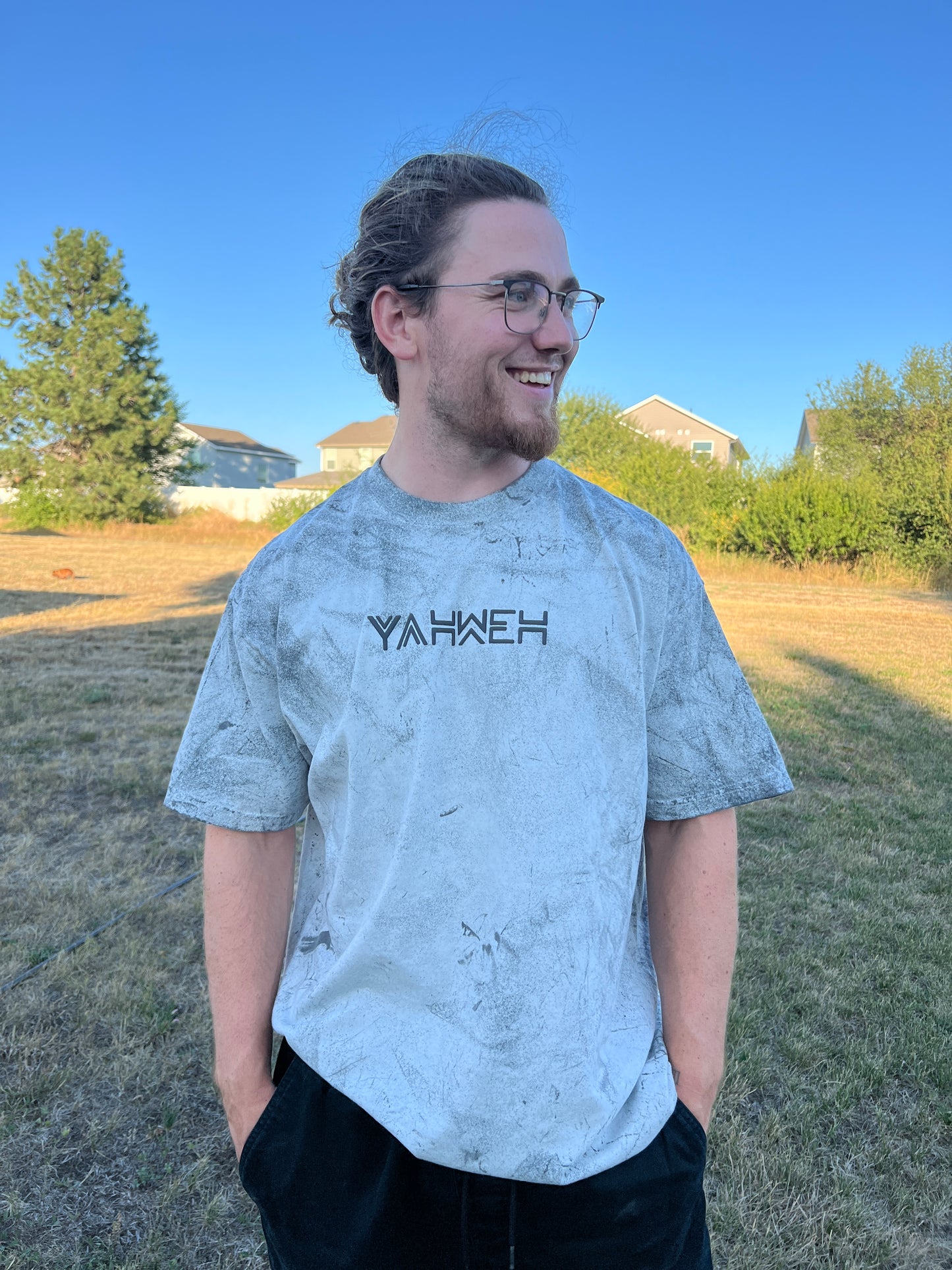 YAHWEH UNISEX SMOKE TEE (PUFFED DESIGN)