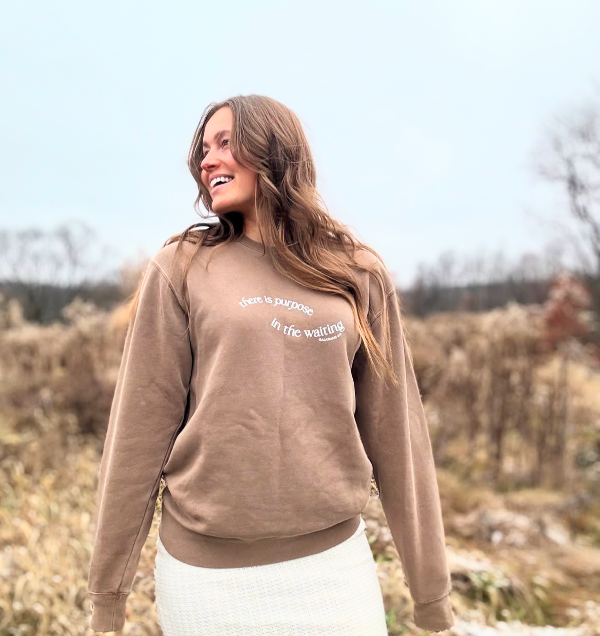 THERE IS PURPOSE IN THE WAITING UNISEX SWEATSHIRT