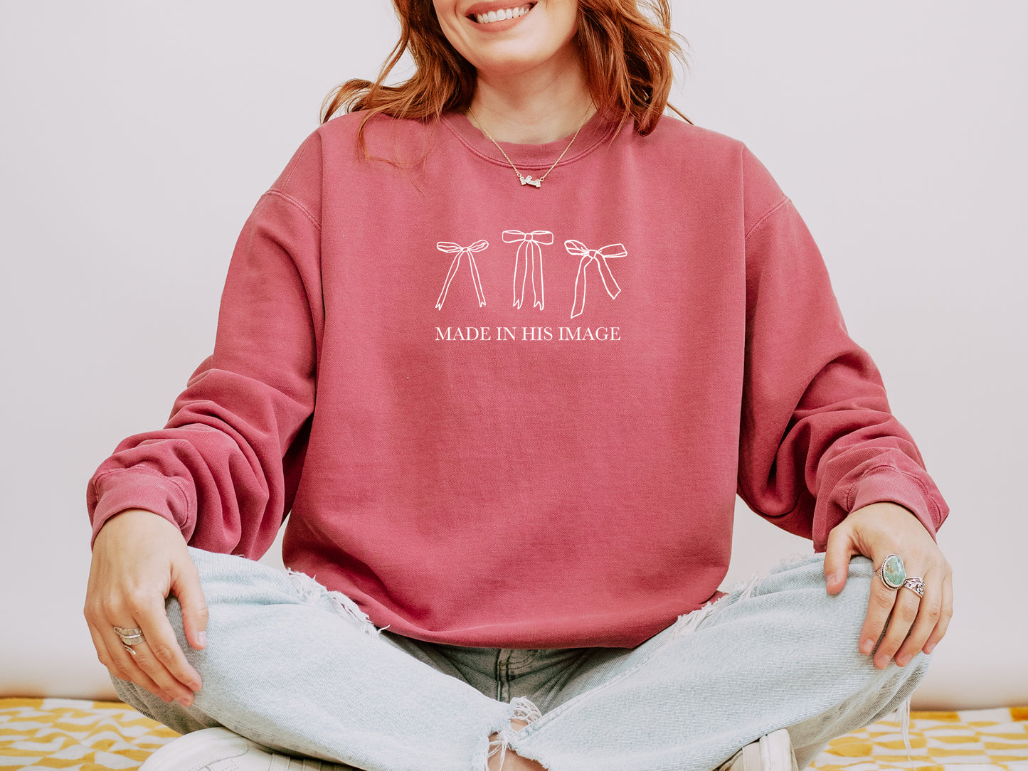 MADE IN HIS IMAGE UNISEX SWEATSHIRT