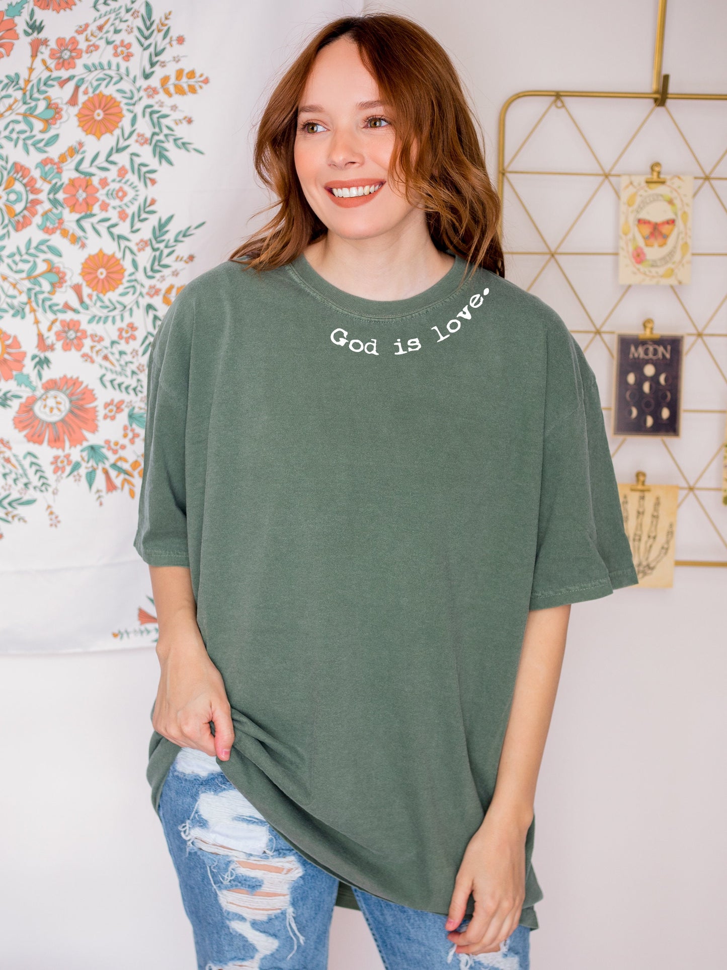 GOD IS LOVE NECK UNISEX TEE