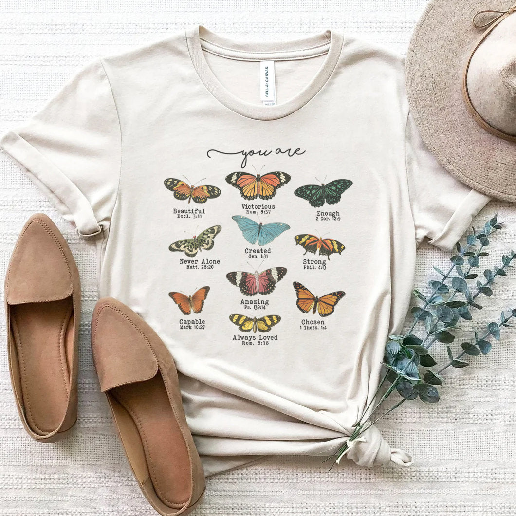 VINTAGE "YOU ARE" BUTTERFLY UNISEX TEE