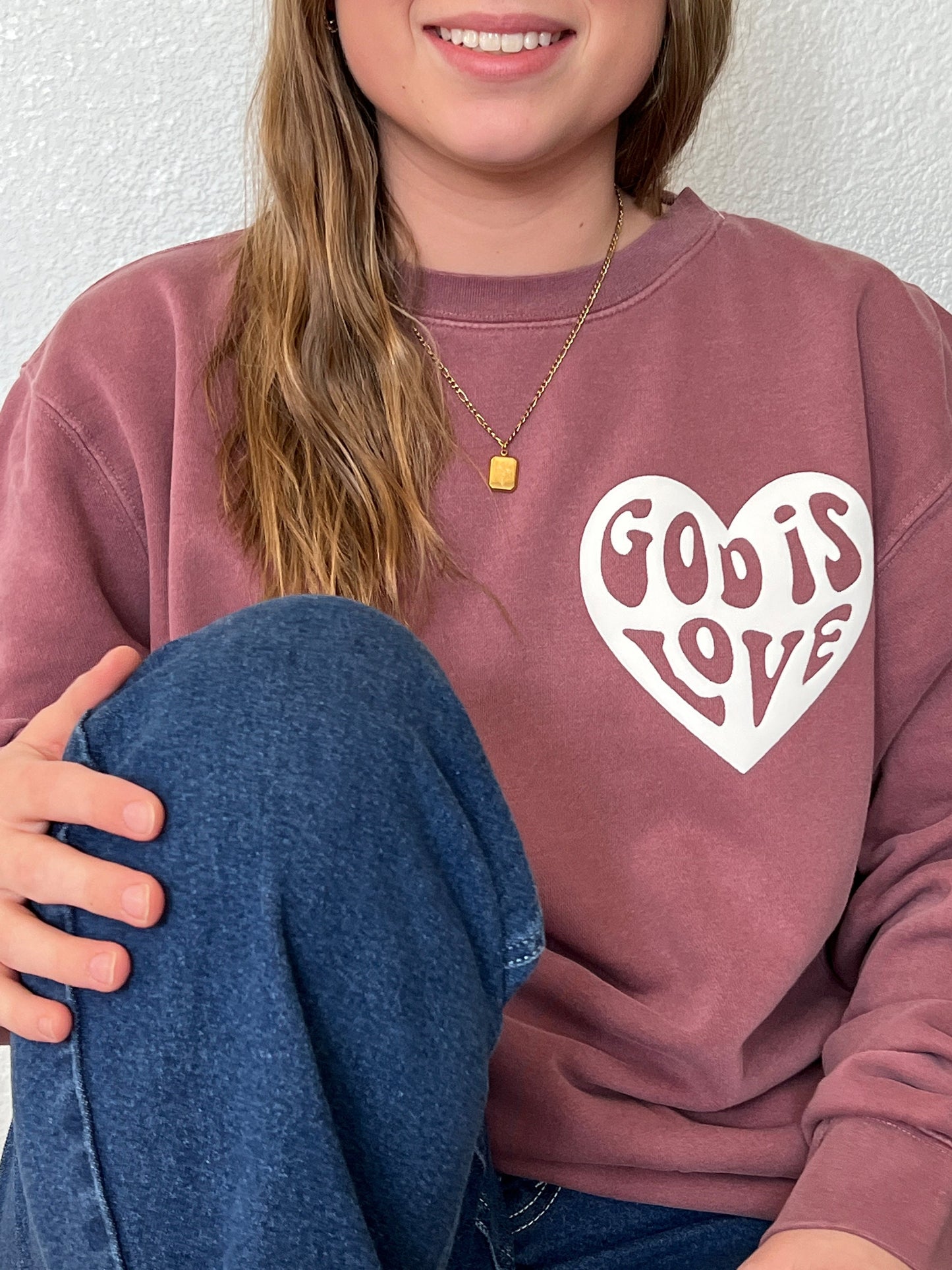 PUFFY GOD IS LOVE UNISEX SWEATSHIRT