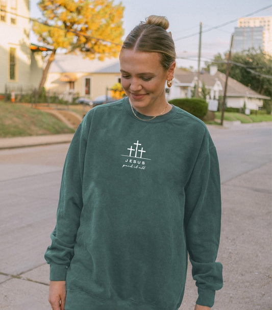 JESUS PAID IT ALL UNISEX SWEATSHIRT