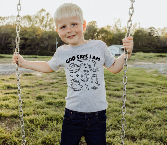 GOD SAYS I AM TODDLER TEE