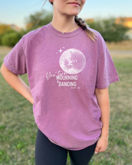 YOU TURN MOURNING INTO DANCING- SIZE SMALL, BERRY