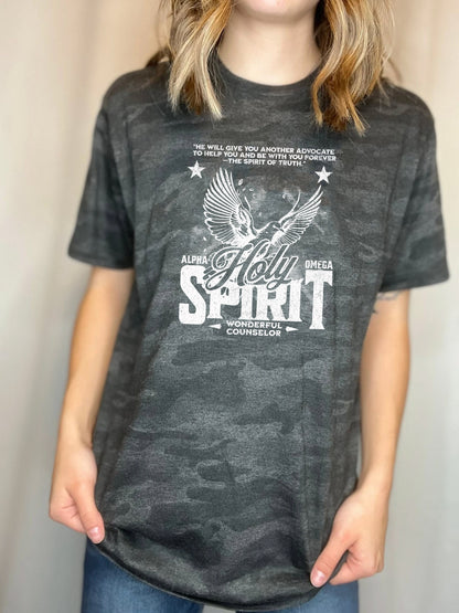 SPIRIT OF TRUTH WITH EAGLE CAMO UNISEX TEE