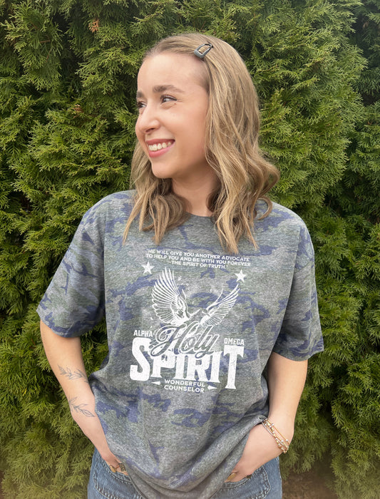 SPIRIT OF TRUTH WITH EAGLE CAMO UNISEX TEE