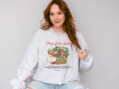 FRUIT OF THE SPIRIT STRAWBERRY BASKET UNISEX SWEATSHIRT