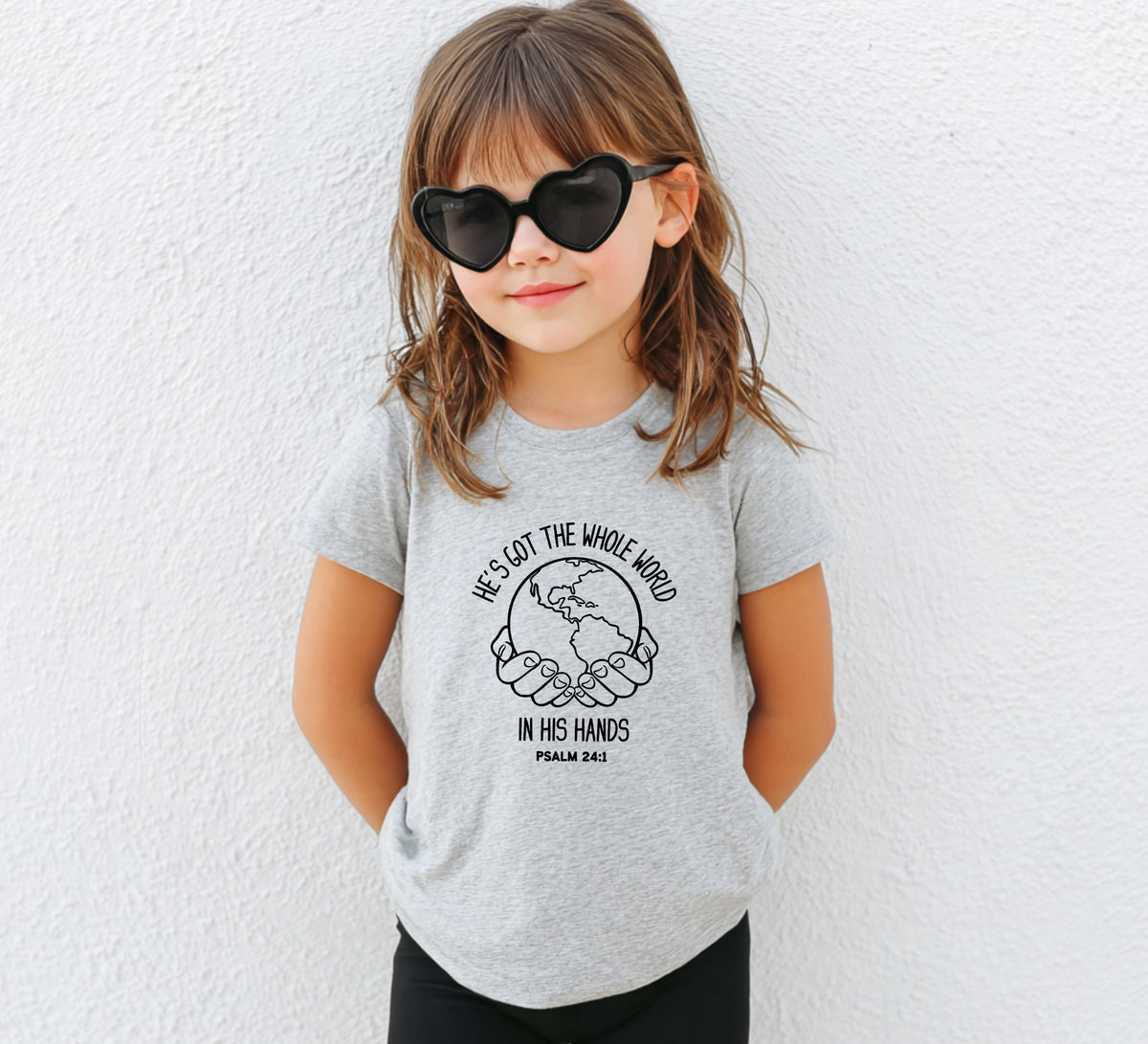 HE'S GOT THE WHOLE WORLD IN HIS HANDS TODDLER TEE