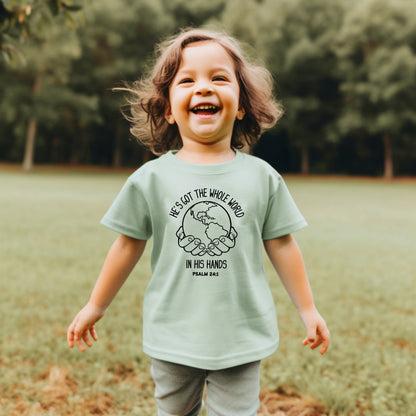 HE'S GOT THE WHOLE WORLD IN HIS HANDS TODDLER TEE