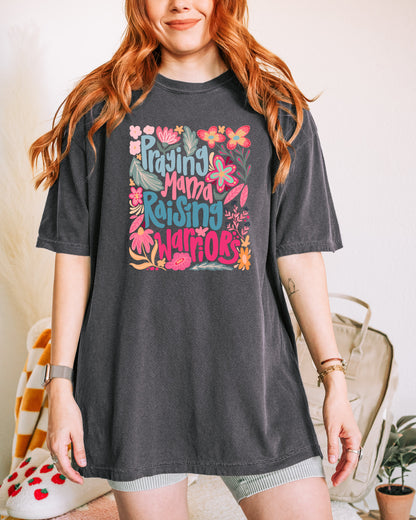 PRAYING MAMA RAISING WARRIORS UNISEX TEE